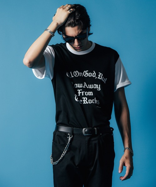 CRIMIE(クライミー)の「MOTO CLUB TEAM SHORT SLEEVE T SHIRT / 袖配色 クラブチーム ロゴ Tシャツ(Tシャツ/カットソー・メンズ・ホワイト/ブラック・XXL/XL/L/M/S)」の6枚目の写真