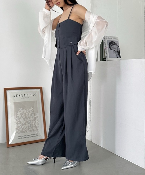 Eclat Chormeオールインワン3個セット セール】コルセットデザインオールインワン（つなぎ/オールインワン