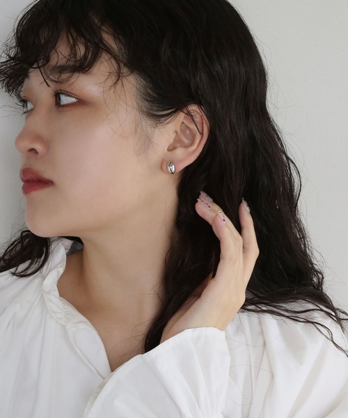 [silver925]ドロップスタッドピアス〈金属アレルギー対応〉（ピアス（両耳用））｜colleca la（コレカラ）