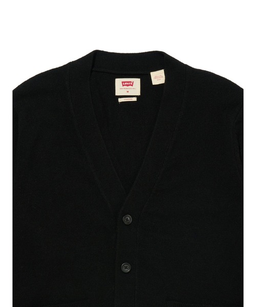 新品リーバイスLevi'sウールロングベストケープポンチョ黒フリンジカーディガン a71390003_1.jpg