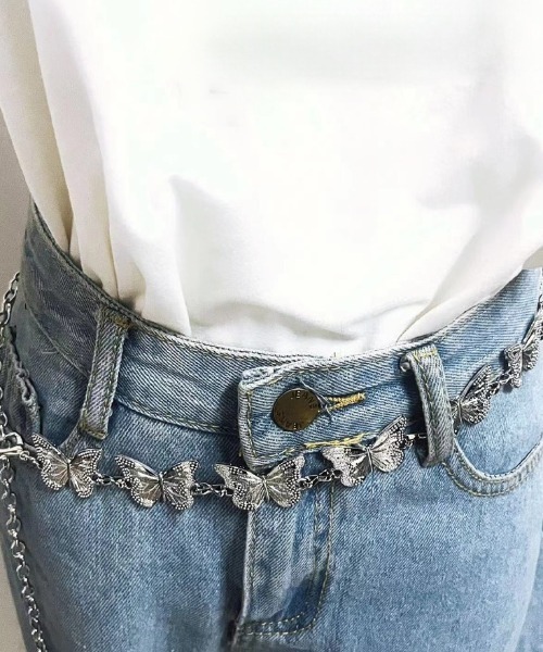 DIAVEL(ディアベル)の「バタフライデザイン チェーンベルト(ベルト・レディース・シルバー・FREE)」の12枚目の写真