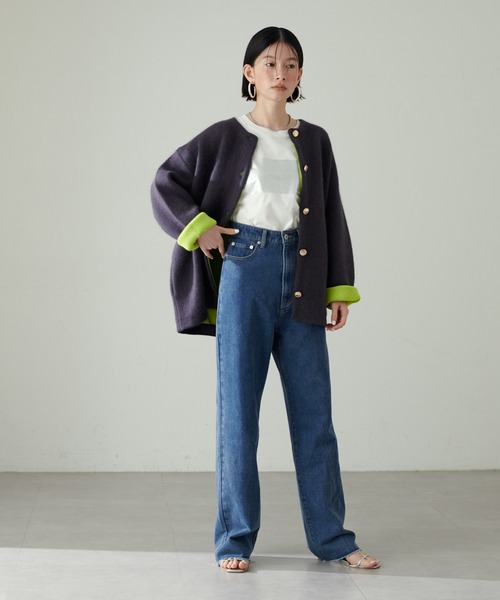 LARUTA（ラルータ）の「【LARUTA】汗染み防止箔ロゴT（Tシャツ/カットソー・レディース・スミクロ/オフホワイト/グレー/ブラウン・FREE）」の14枚目の写真