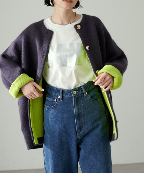 LARUTA（ラルータ）の「【LARUTA】汗染み防止箔ロゴT（Tシャツ/カットソー・レディース・スミクロ/オフホワイト/グレー/ブラウン・FREE）」の12枚目の写真