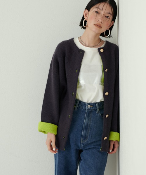 LARUTA（ラルータ）の「【LARUTA】汗染み防止箔ロゴT（Tシャツ/カットソー・レディース・スミクロ/オフホワイト/グレー/ブラウン・FREE）」の13枚目の写真