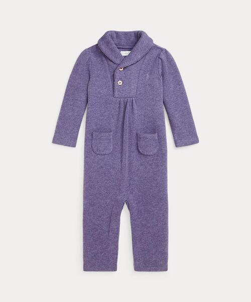 【セール】リブド コットン ショールカラー カバーオール（ロンパース）｜POLO RALPH LAUREN CHILDRENSWEAR（ポロ ラルフ ローレン チルドレンズウェア） 5,742円
