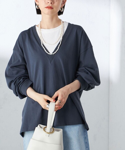 【セール】【SHIPS別注】onit:〈手洗い可能〉ディープ Vネック プルオーバー（Tシャツ/カットソー）｜SHIPS（シップス）