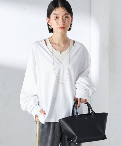 【セール】【SHIPS別注】onit:〈手洗い可能〉ディープ Vネック プルオーバー（Tシャツ/カットソー）｜SHIPS（シップス）