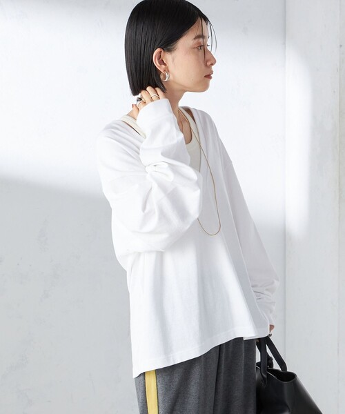 【セール】【SHIPS別注】onit:〈手洗い可能〉ディープ Vネック プルオーバー（Tシャツ/カットソー）｜SHIPS（シップス）