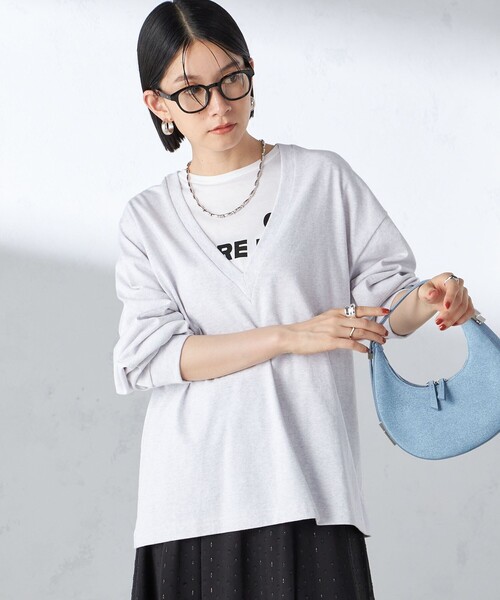 【セール】【SHIPS別注】onit:〈手洗い可能〉ディープ Vネック プルオーバー（Tシャツ/カットソー）｜SHIPS（シップス）
