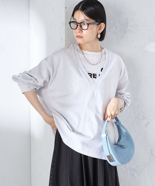 【セール】【SHIPS別注】onit:〈手洗い可能〉ディープ Vネック プルオーバー（Tシャツ/カットソー）｜SHIPS（シップス）