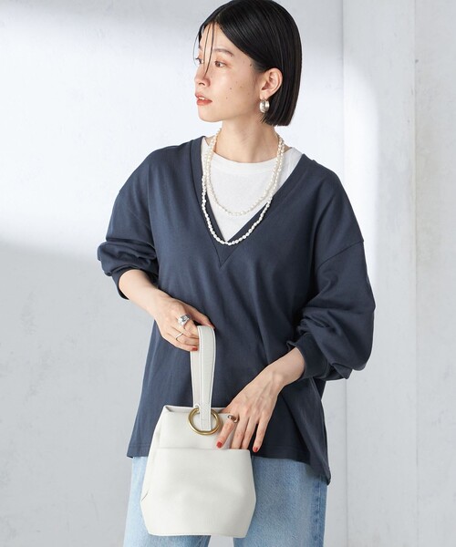 【セール】【SHIPS別注】onit:〈手洗い可能〉ディープ Vネック プルオーバー（Tシャツ/カットソー）｜SHIPS（シップス）