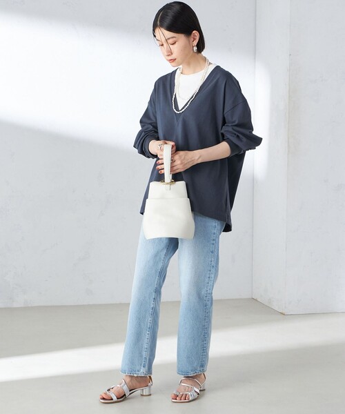 【セール】【SHIPS別注】onit:〈手洗い可能〉ディープ Vネック プルオーバー（Tシャツ/カットソー）｜SHIPS（シップス）