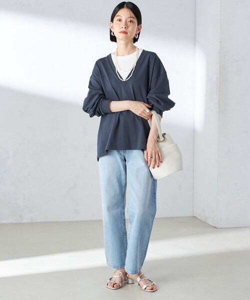 【セール】【SHIPS別注】onit:〈手洗い可能〉ディープ Vネック プルオーバー（Tシャツ/カットソー）｜SHIPS（シップス）