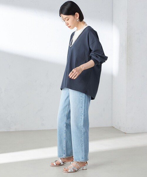 【セール】【SHIPS別注】onit:〈手洗い可能〉ディープ Vネック プルオーバー（Tシャツ/カットソー）｜SHIPS（シップス）