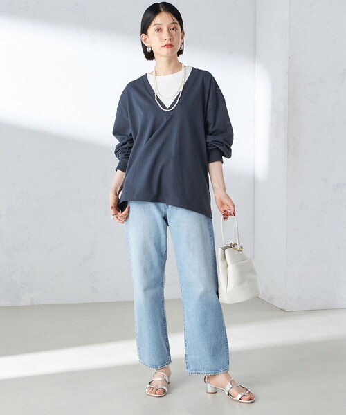 【セール】【SHIPS別注】onit:〈手洗い可能〉ディープ Vネック プルオーバー（Tシャツ/カットソー）｜SHIPS（シップス）