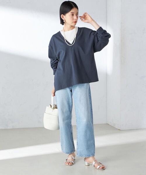 【セール】【SHIPS別注】onit:〈手洗い可能〉ディープ Vネック プルオーバー（Tシャツ/カットソー）｜SHIPS（シップス）