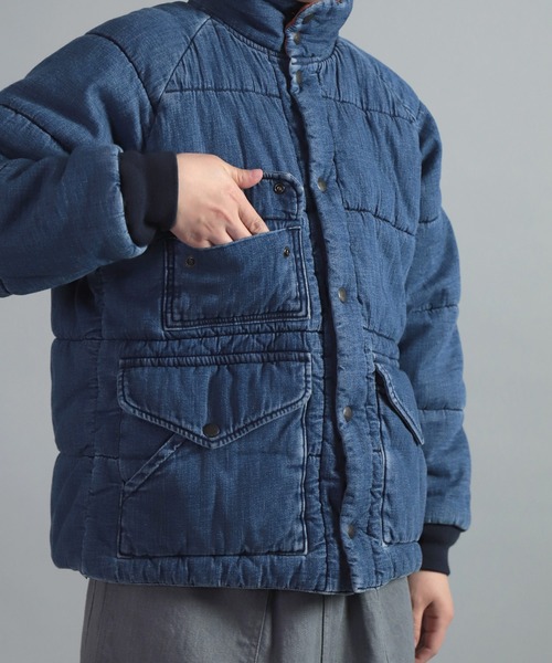 OMNIGOD（オムニゴッド）の「[OMNIGOD womens / オムニゴッド] 7oz甘織デニム インサレーションジャケット（ダウンジャケット/コート・レディース・ライトインディゴブルー・0）」の12枚目の写真