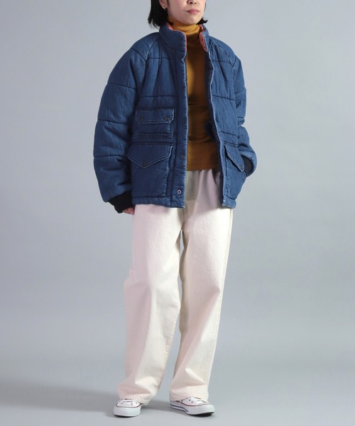 OMNIGOD（オムニゴッド）の「[OMNIGOD womens / オムニゴッド] 7oz甘織デニム インサレーションジャケット（ダウンジャケット/コート・レディース・ライトインディゴブルー・0）」の6枚目の写真