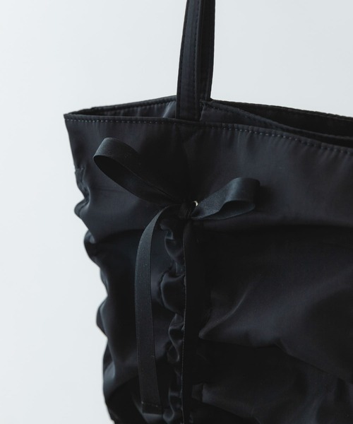 RODE SKO（ロデスコ）の「リボンギャザートートバッグ（トートバッグ・レディース・ブラック/レッド・ONE）」の4枚目の写真