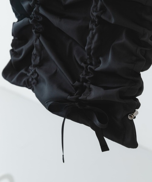 RODE SKO（ロデスコ）の「リボンギャザートートバッグ（トートバッグ・レディース・ブラック/レッド・ONE）」の5枚目の写真