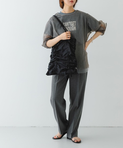 RODE SKO（ロデスコ）の「リボンギャザートートバッグ（トートバッグ・レディース・ブラック/レッド・ONE）」の14枚目の写真