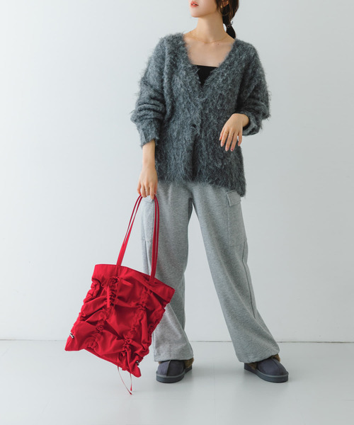 RODE SKO（ロデスコ）の「リボンギャザートートバッグ（トートバッグ・レディース・ブラック/レッド・ONE）」の21枚目の写真