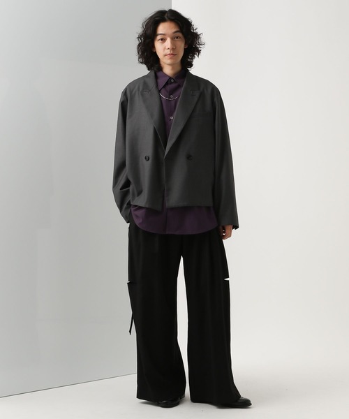 HARE（ハレ）の「【SET UP対応】カットアウトベルトワイドパンツ（HARE)（その他パンツ・メンズ・グレー/ブラック・SMALL/MEDIUM）」の4枚目の写真