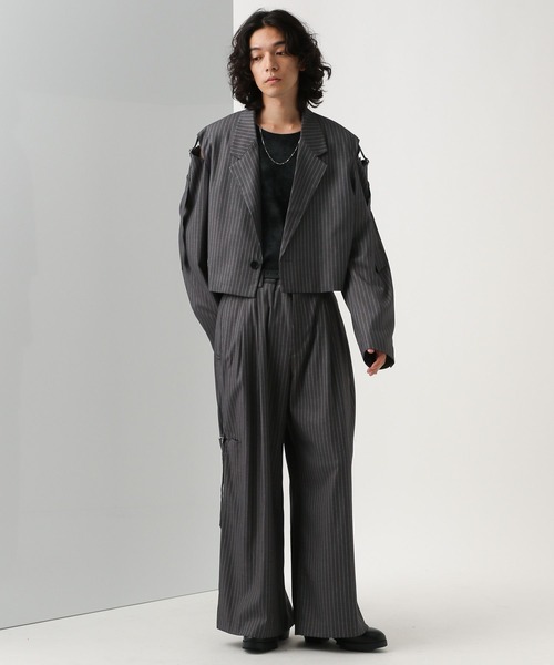 HARE（ハレ）の「【SET UP対応】カットアウトベルトワイドパンツ（HARE)（その他パンツ・メンズ・グレー/ブラック・SMALL/MEDIUM）」の6枚目の写真