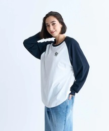 TRUELY AUTHENTIC L/S/ロキシーラグランバックプリント長袖ロンT
