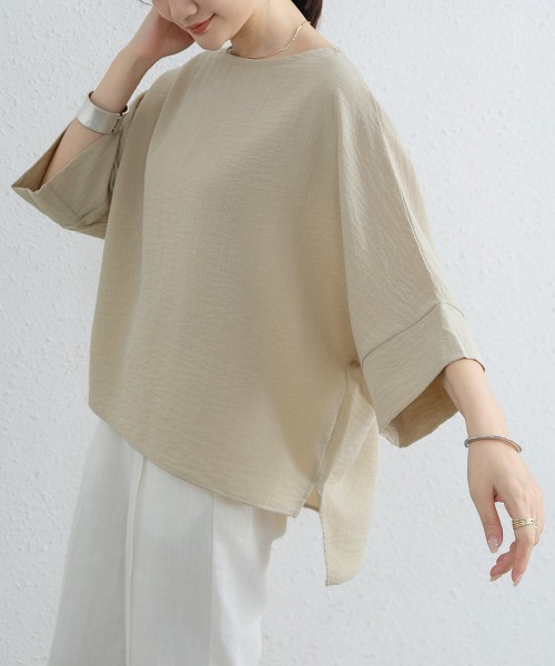 お値下げします。【超美品‼️】未使用　ジャージードルマンブラウス セール】ブラウス レディース ドルマンカットソー（シャツ