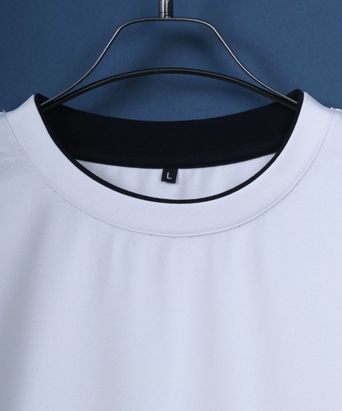 ANPAS（アンパス）の「UV Protection Amunzen Fake Layered T-Shirt/UVカット 梨地 フェイクレイヤード ポケット付き 長袖Tシャツ ロンT オーバーサイズ（Tシャツ/カットソー・メンズ・ダークグレー/ブラック/ダークグリーン/オフホワイト・LL/L/M）」の6枚目の写真