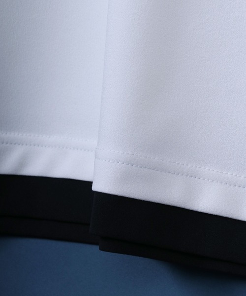 ANPAS（アンパス）の「UV Protection Amunzen Fake Layered T-Shirt/UVカット 梨地 フェイクレイヤード ポケット付き 長袖Tシャツ ロンT オーバーサイズ（Tシャツ/カットソー・メンズ・ダークグレー/ブラック/ダークグリーン/オフホワイト・LL/L/M）」の10枚目の写真
