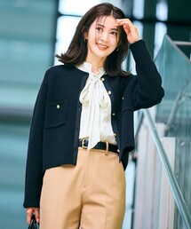 23区 | 【洗える】ミニブークレニット カーディガン(カーディガン/ボレロ)