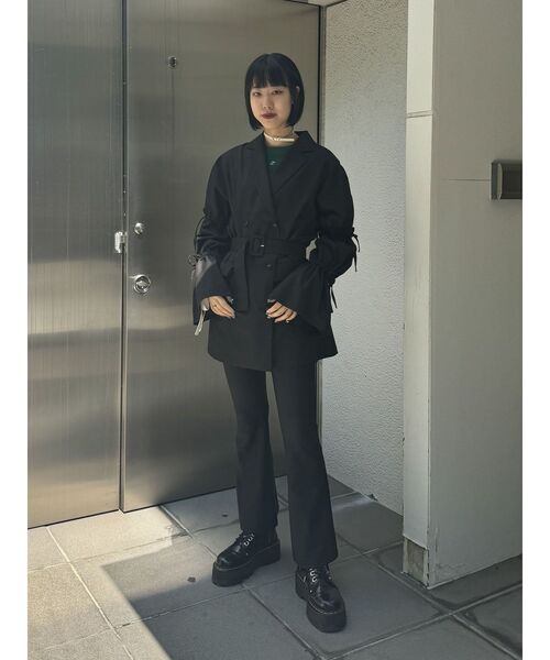 jouetie(ジュエティ)の「ストレッチフレアパンツ(その他パンツ・レディース・グレー/ブラック・SMALL/MEDIUM)」の10枚目の写真