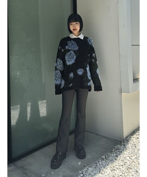 jouetie(ジュエティ)の「ストレッチフレアパンツ(その他パンツ・レディース・グレー/ブラック・SMALL/MEDIUM)」の13枚目の写真