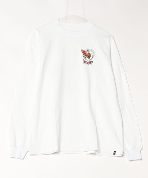 lost(ロスト)の「lost/ロスト ロンT/長袖Tシャツ ヘビーウェイト バックプリント AXIS-LS L24F2201(Tシャツ/カットソー・メンズ・ホワイト/スミクロ・M/L/XL)」の10枚目の写真