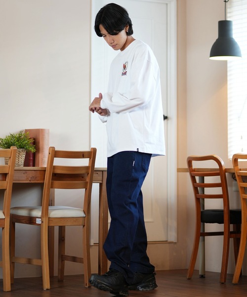 lost(ロスト)の「lost/ロスト ロンT/長袖Tシャツ ヘビーウェイト バックプリント AXIS-LS L24F2201(Tシャツ/カットソー・メンズ・ホワイト/スミクロ・M/L/XL)」の8枚目の写真