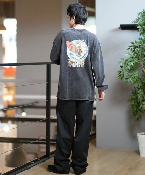 lost(ロスト)の「lost/ロスト ロンT/長袖Tシャツ ヘビーウェイト バックプリント AXIS-LS L24F2201(Tシャツ/カットソー・メンズ・ホワイト/スミクロ・M/L/XL)」の15枚目の写真