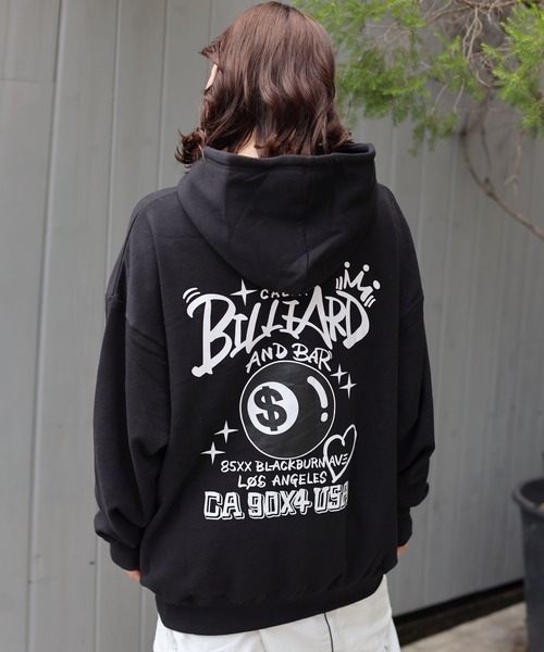 SPINNS（スピンズ）の「ストリート指名No.1 / 裏起毛パーカー/バックプリント8ボール（パーカー・メンズ・アッシュグレー/ブラック/ブラック系その他/ブルー系その他/ブルー・ONESIZE）」の16枚目の写真