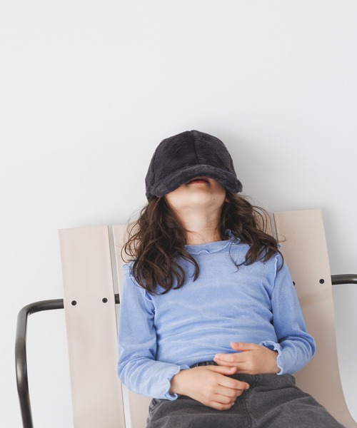 BAYFLOW（ベイフロー）の「[レイヤードにおすすめ★] シアーベロアチュールTシャツ(KIDS)（Tシャツ/カットソー・キッズ・ブラック/パープル/サックスブルー・150cm/140cm/130cm/120cm/110cm）」の8枚目の写真