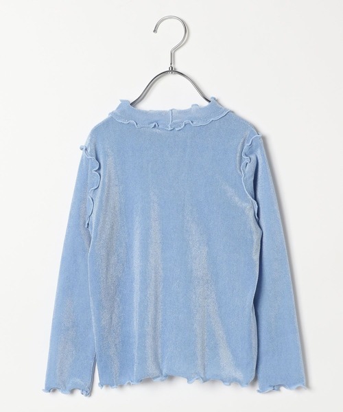 BAYFLOW（ベイフロー）の「[レイヤードにおすすめ★] シアーベロアチュールTシャツ(KIDS)（Tシャツ/カットソー・キッズ・ブラック/パープル/サックスブルー・150cm/140cm/130cm/120cm/110cm）」の13枚目の写真