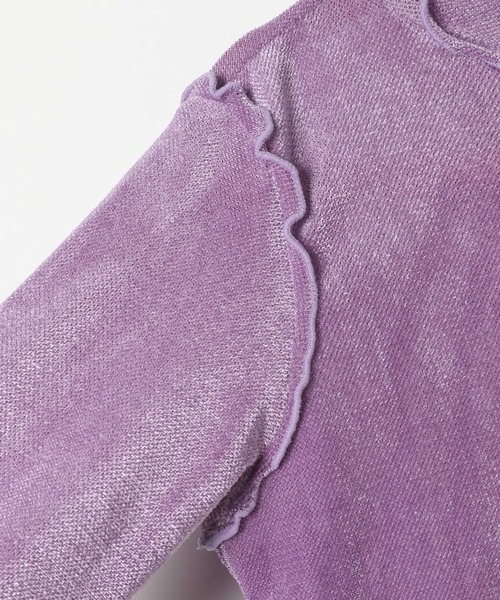 BAYFLOW（ベイフロー）の「[レイヤードにおすすめ★] シアーベロアチュールTシャツ(KIDS)（Tシャツ/カットソー・キッズ・ブラック/パープル/サックスブルー・150cm/140cm/130cm/120cm/110cm）」の22枚目の写真