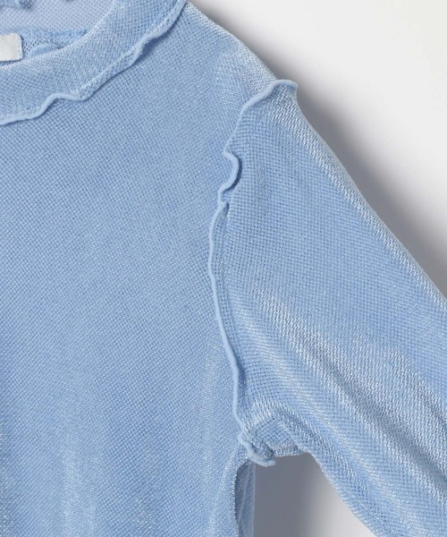 BAYFLOW（ベイフロー）の「[レイヤードにおすすめ★] シアーベロアチュールTシャツ(KIDS)（Tシャツ/カットソー・キッズ・ブラック/パープル/サックスブルー・150cm/140cm/130cm/120cm/110cm）」の20枚目の写真