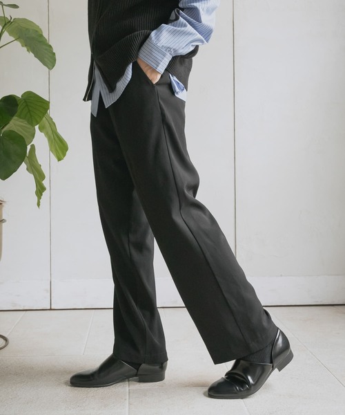 SENSE OF PLACE by URBAN RESEARCH（センスオブプレイスバイアーバンリサーチ）の「ダブルタックワイドスラックス（その他パンツ・メンズ・グレー/カーキ/ブラウン/ブラック・LARGE/MEDIUM）」の6枚目の写真