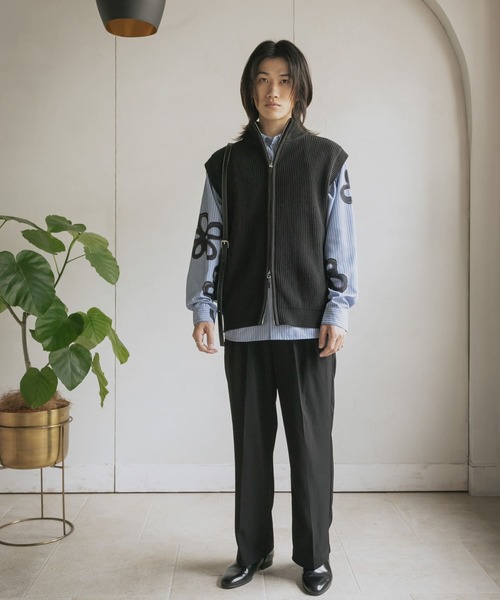 SENSE OF PLACE by URBAN RESEARCH（センスオブプレイスバイアーバンリサーチ）の「ダブルタックワイドスラックス（その他パンツ・メンズ・グレー/カーキ/ブラウン/ブラック・LARGE/MEDIUM）」の7枚目の写真