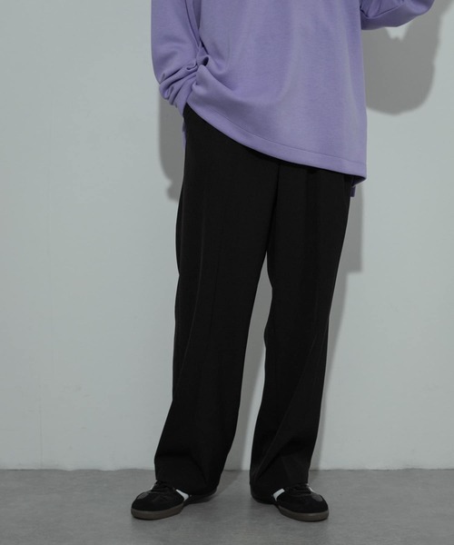 SENSE OF PLACE by URBAN RESEARCH（センスオブプレイスバイアーバンリサーチ）の「ダブルタックワイドスラックス（その他パンツ・メンズ・グレー/カーキ/ブラウン/ブラック・LARGE/MEDIUM）」の10枚目の写真