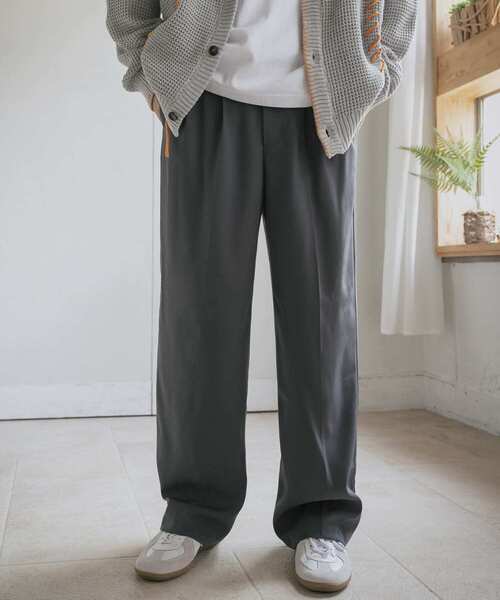 SENSE OF PLACE by URBAN RESEARCH（センスオブプレイスバイアーバンリサーチ）の「ダブルタックワイドスラックス（その他パンツ・メンズ・グレー/カーキ/ブラウン/ブラック・LARGE/MEDIUM）」の22枚目の写真