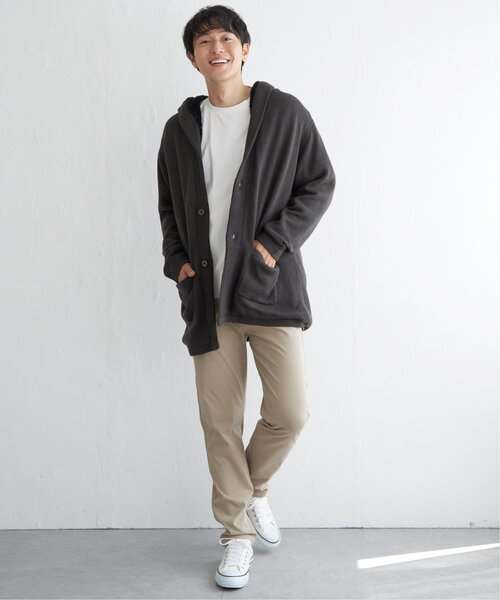 ikka（イッカ）の「裏ボアニットフーディガン（その他アウター・メンズ・ブラック/チャコールグレー/ベージュ・M/L/XL/S）」の12枚目の写真