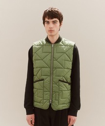 Big Quilt Bomber Gilet Mens / ビッグ キルト ボンバー ジレ メンズ - F44:Sable Black / K81:Green Sward