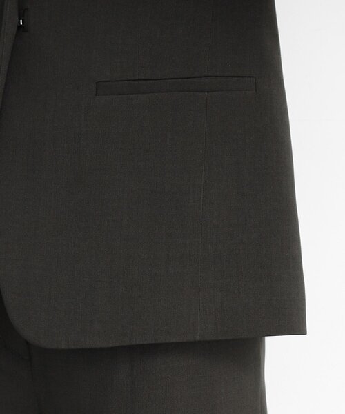 THE SHOP TK (ザ ショップ ティーケー )の「◆【セットアップ可】シャークスキンノーカラージャケット(ノーカラージャケット・レディース・グレー/スミクロ・13/12/11)」の20枚目の写真